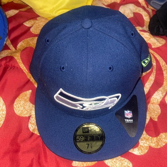 Mens new era Seattle Seahawks 59fifty fitted size 7 1/8 - Picture 1 of 5